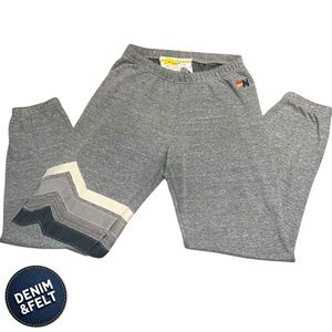 Aviator Nation Grey Unisex 4 Stripe Detail Sweatpants/Joggers | PRELOVED ⚡️🩶